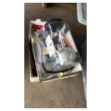 2 FLATS OF ASST. ELECTRONIC PARTS