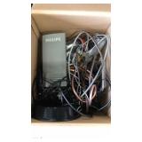 BOX OF ASST. ELECTRONICS & CORDS