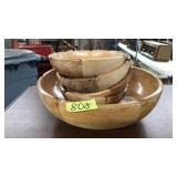 WOOD SERVING BOWL & SALAD BOWLS