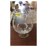 VNTG. LARGE GLASS BRANDY SNIFTER W/POUR SPOUT