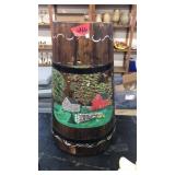 HAND PAINTED BUTTER CHURN MISSING TOP
