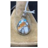 TURQUOISE & SPINEY OYSTER SHELL PENDANT