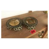 PAIR OF BRASS CANDLESTICK HOLDERS