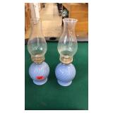 PAIR OF OIL LAMPS
