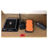 2 WALKIE-TALKIES & ASST ELECTRONICS