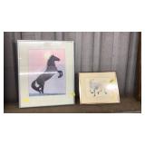 PAIR OF FRAMED HORSE PRINTS