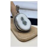 SILVER & SOLAR QUARTZ PENDANT
