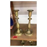 PAIR OF BRASS CANDLESTICKS