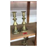 PAIR OF BRASS CANDLESTICKS