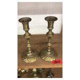 PAIR OF BRASS CANDLESTICKS