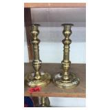 PAIR OF BRASS CANDLESTICKS