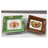2 VNTG. ASHTRAYS