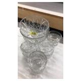 LOT OF ASST. GLASS SERVING WARE