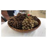 EMILIE HENRY BOWL W/ ASST PINECONES & ETC