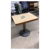 BRASS COLUMN METAL BASE TABLE