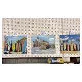 (3) TIN SURF SIGNS