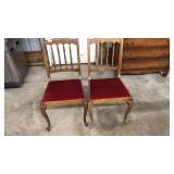 PAIR OF OAK DINING CHAIRS