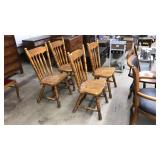 4 OAK DINING CHAIRS