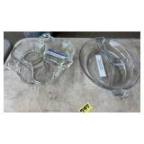 PAIR OF CAMBRIDGE DIVIDED PLATES
