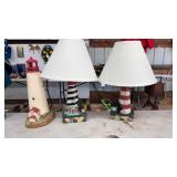 (3) LIGHTHOUSE LAMPS