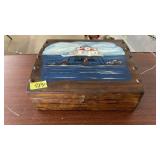 DOMED LID PAINTED TRINKET BOX