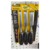 STANLEY 3 PC WOOD CHISEL SET