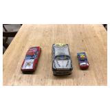 POLICE TIN, #23 NASCAR TIN AND TIN FIRE CAR