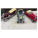 3 FRANKLIN MINT MODEL CARS: ROADSTERS
