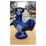 CERAMIC ROOSTER COBALT BLUE
