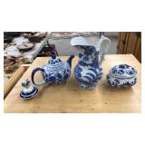 4 PC. BLUE & WHITE CHINA