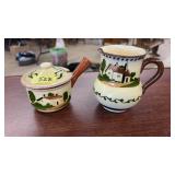 2 PC. ENGLISH POTTERY: CREAM & SUGAR