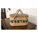 SEWING BASKET AND CONTENTS