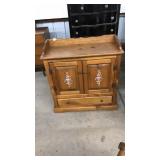 STENCILED PINE CABINET