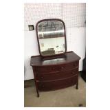 MAHOGANY DRESSER WITH MIRROR