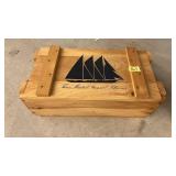 RUSTIC SCHOONER SAILING SHIP CRATE