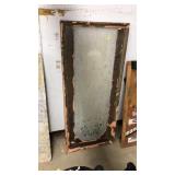 ETCHED GLASS DOOR PANEL METAL FRAME