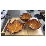 MAPLE LEAF SERVING BOWLS & TRAY