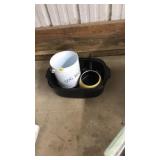 ROASTER, DOG BISCUIT TIN, POT