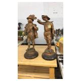 (2) METAL FRENCH FIGURINES