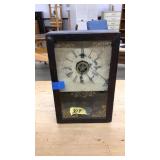 ANTQ. KEY WIND CASE CLOCK BY NG CLOCK CO.