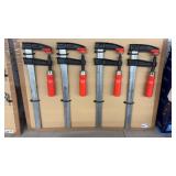 SET OF (4) 12" BESSEY CLAMPS