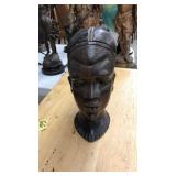 HAND CARVED AFRICAN WOOD BUST