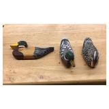 3 DUCK CARVINGS