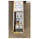 6 MASTER LOCKS: KEY OR COMBO, NEW