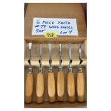 6 PC. XACTO WOOD CHISEL SET