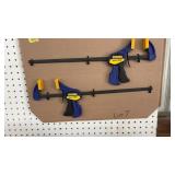 PAIR OF IRWIN 12" BAR CLAMPS