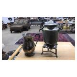 PERCOLATOR & SILVERPLATE WATER PITCHER
