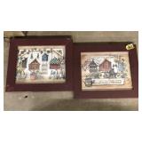 2 FRAMED PC. ART