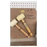(2) NEW RUBBER MALLETS
