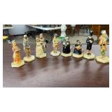 CHRISTMAS CAROLE FIGURINES: 8PC